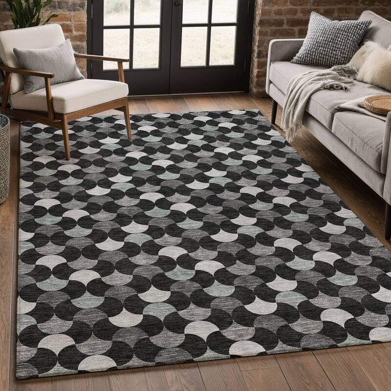 Machine Washable Indoor/ Outdoor Modern Osage Chantille Rug