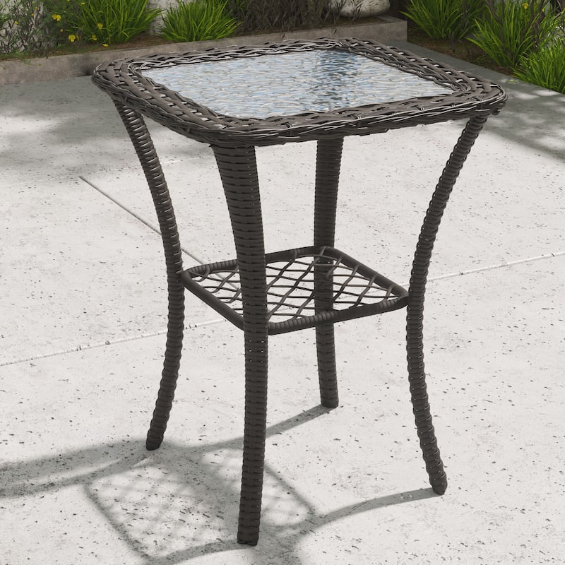 Corvus Livorno Outdoor 3-piece Steel Wicker Swivel Chat Set