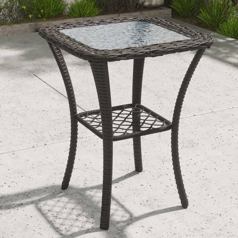 Corvus Livorno Outdoor 3-piece Steel Wicker Swivel Chat Set