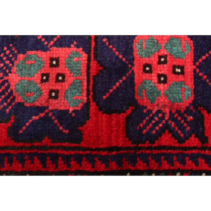 ECARPETGALLERY Hand-knotted Teimani Red Wool Rug - 3'2 x 4'11