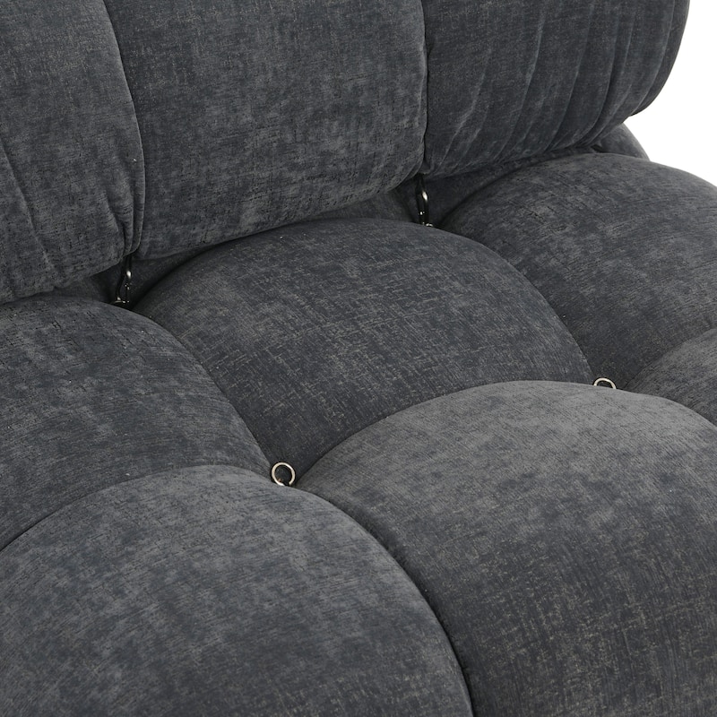 Armless Modular Chair with Locking Wheels