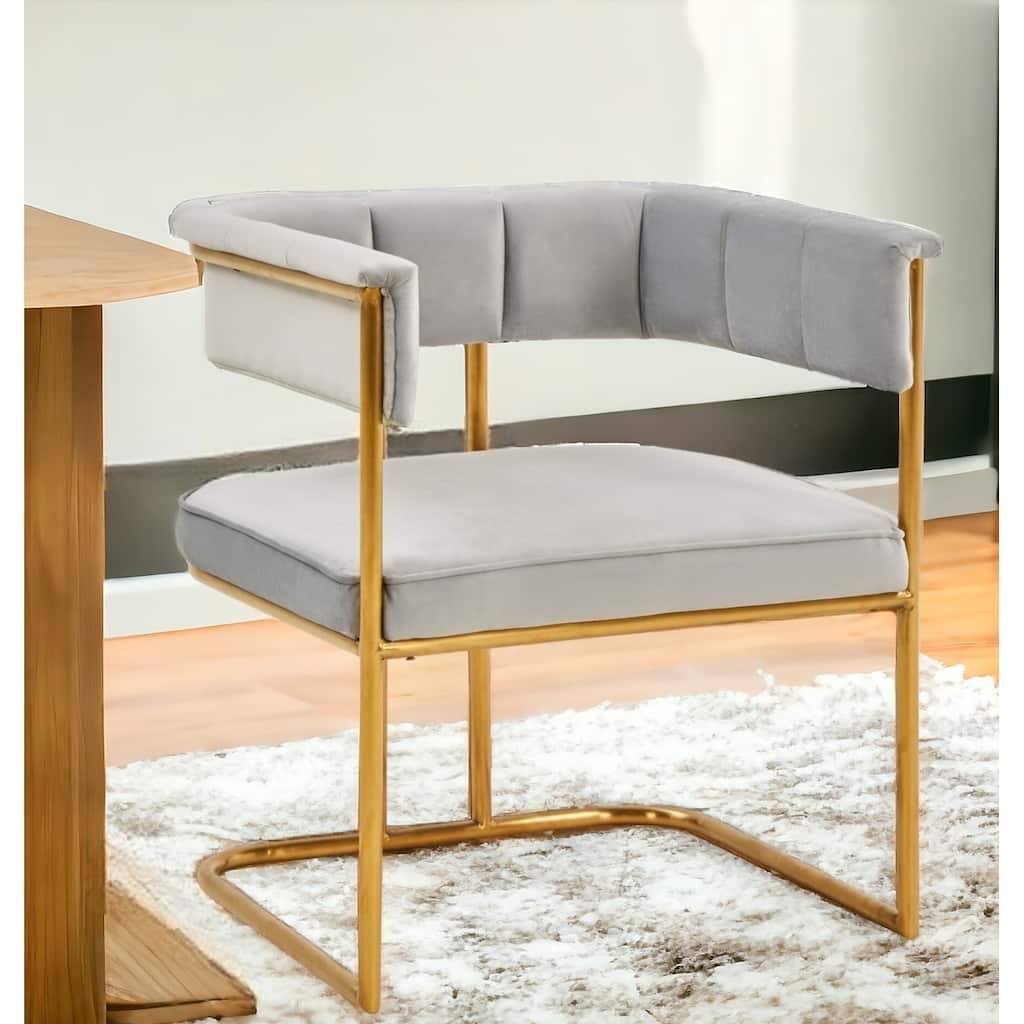 Gray Gold Modern Dining Chair