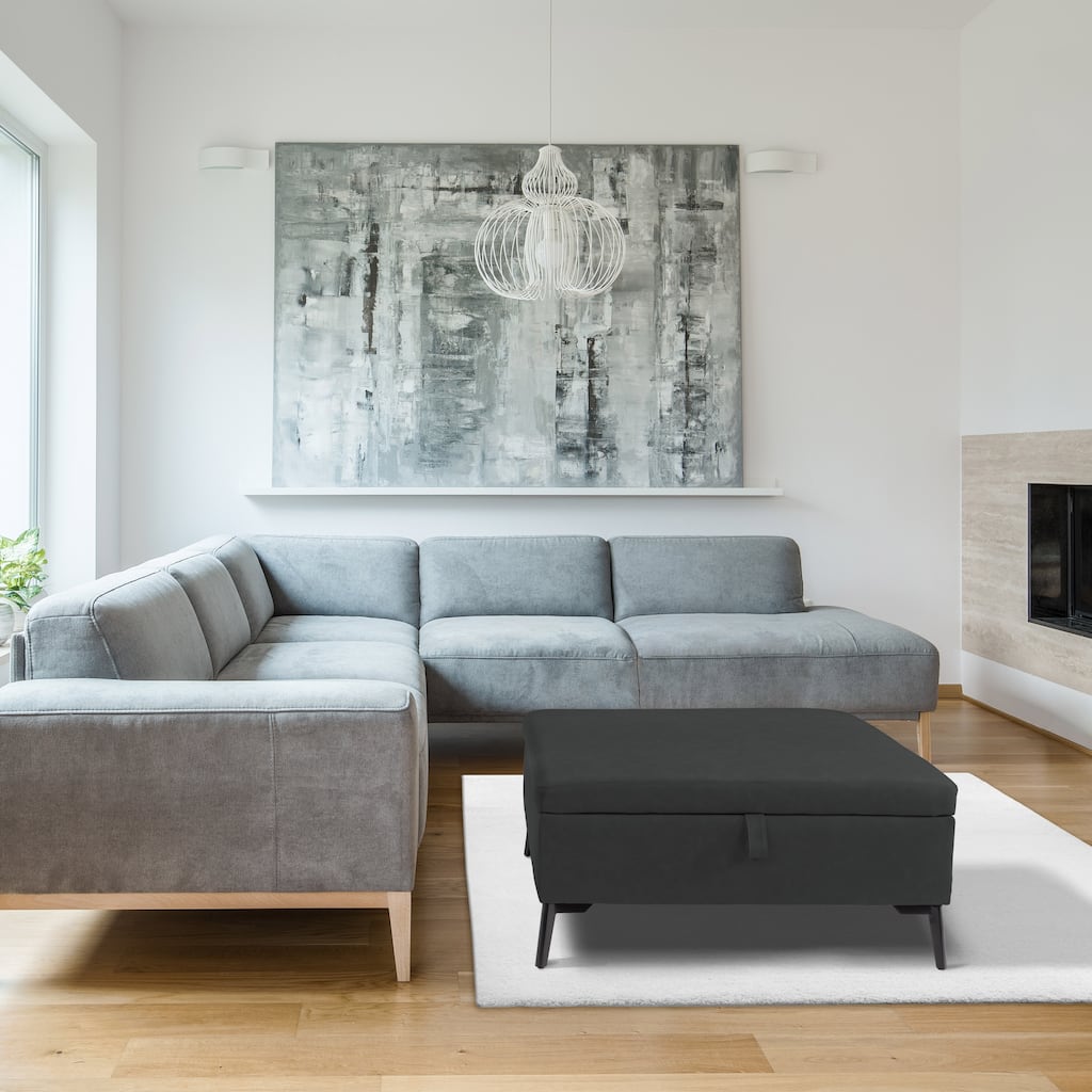 Linden Square Storage Ottoman