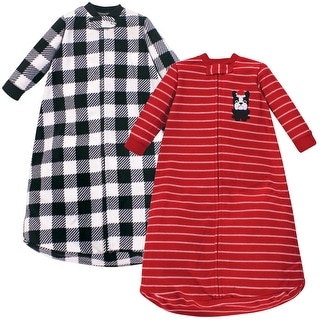 Hudson Baby Infant Boy Long-Sleeve Fleece Sleeping Bag, Christmas Dog, 0-9 Months - Christmas Dog - 0-9 Months