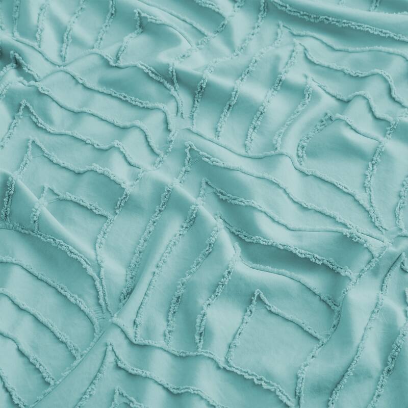 Clipped Jacquard Geometric Duvet Cover & Pillowcase Set