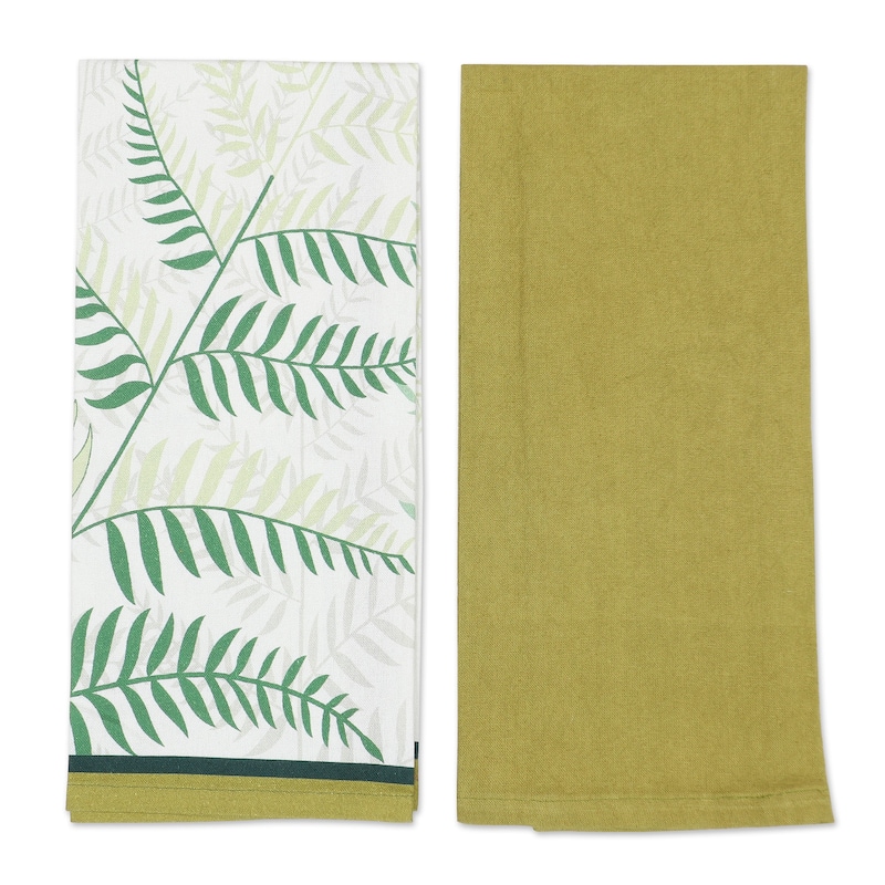 Novica Handmade Pistachio Jungle Cotton Dish Towels (Set Of 2)