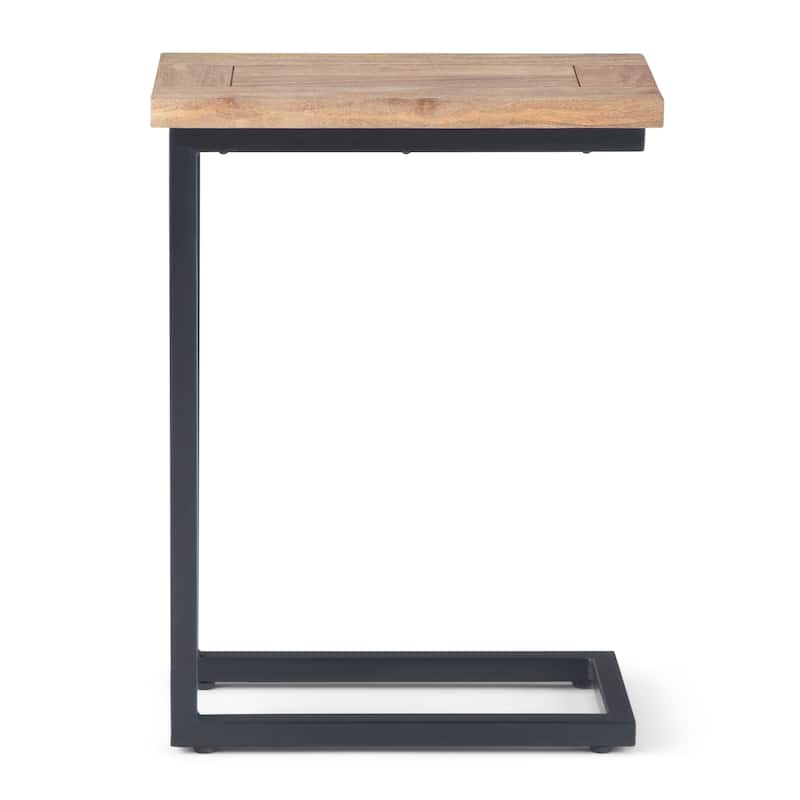 WYNDENHALL Rhonda 18 inch Wide Solid Metal Industrial C Side Table - 18 W x 10 D x 24 H