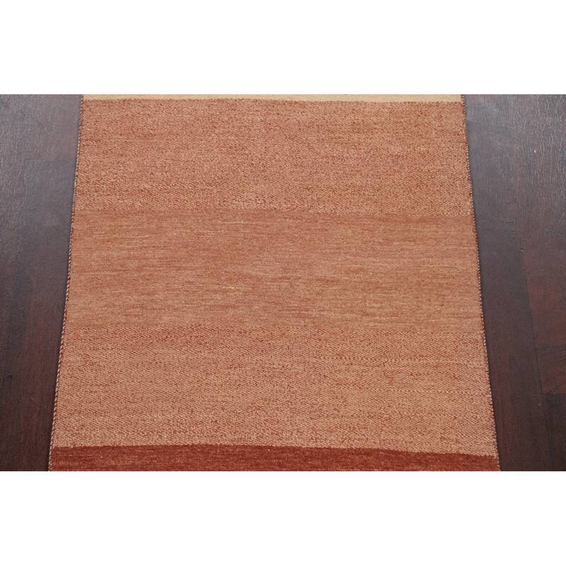 Modern Gabbeh Kashkoli Oriental Runner Rug Wool Hand-knotted Carpet - 2'9" x 16'8"