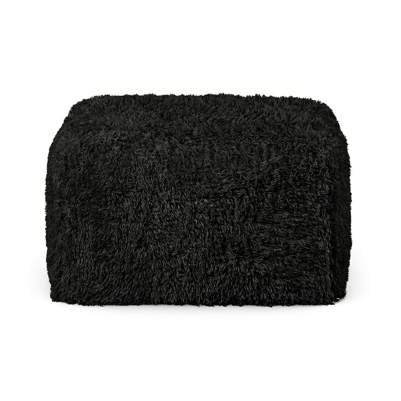 Furniture of America Ylena Modern 5-Piece Faux Fur Foam Modular Armless Compressed Sectional Sofa with Ottoman