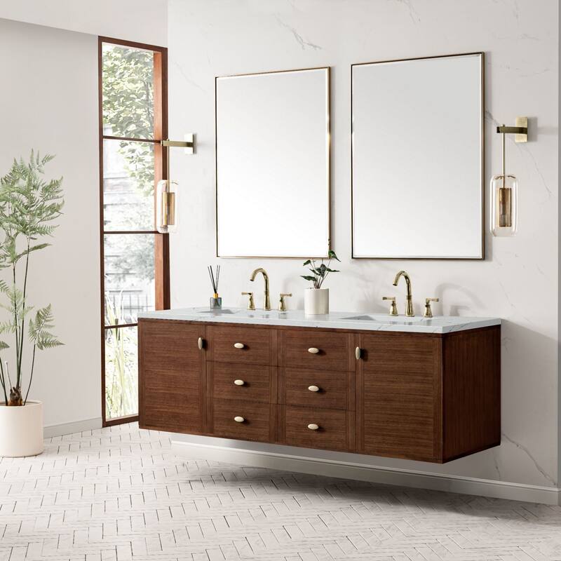 James Martin Vanities 670-V72-3ENC Amberly 72" Free Standing or Wall