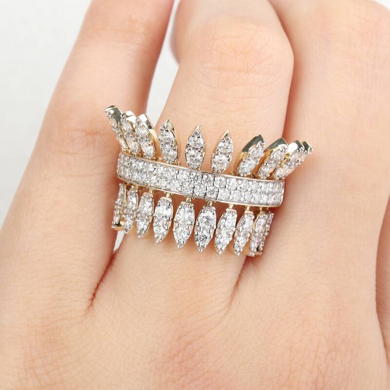 Miadora 2 2/5ct TDW Diamond Fashion Ring in 14k Yellow Gold