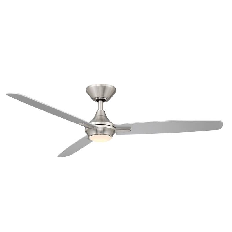 Blitzen Indoor/Outdoor 3-Blade Smart Ceiling Fan 54in with 3000K LED Light Kit and Remote Control - 54
