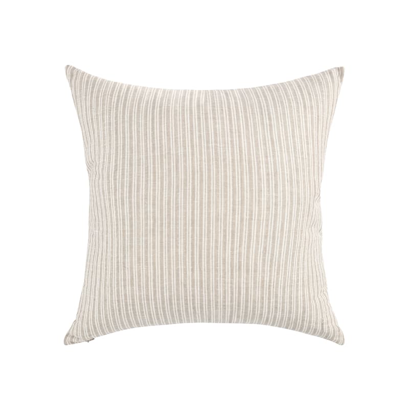 Villa by Classic Home Camille Natural Beige Linen Blend Throw Pillow