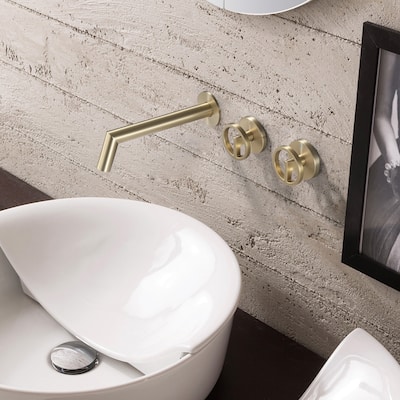 Single Handle Or Double Handle Wall Mounted Bathroom Faucet