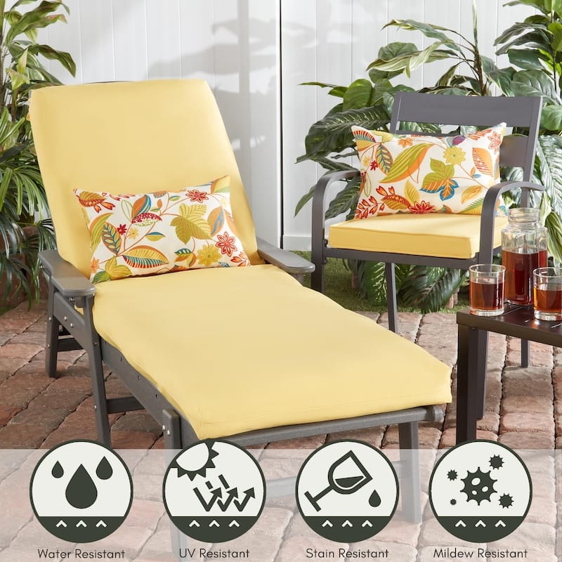 Greendale Home Fashions Outdoor Chaise Cushion (Cushion Only)