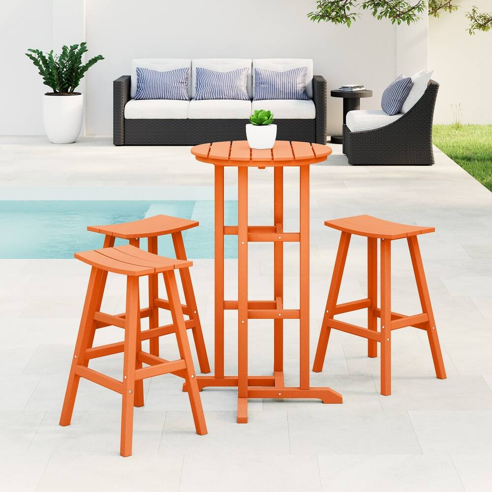 Laguna Hdpe All Weather Outdoor Patio Bistro Bar Set (4-Piece Set)