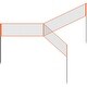 preview thumbnail 3 of 9, Orange Steel and PE Adjustable Volleyball Net, Weatherproof, Portable and Quick Setup