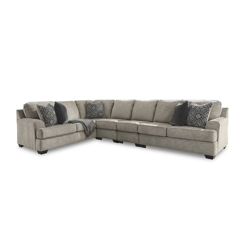Signature Design by Ashley Bovarian Gray 4-Piece Sectional - 154"W x 99"D x 39"H