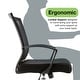 preview thumbnail 6 of 6, Modern Home Zuna Ergonomic Mesh Mid Back Office Desk Rolling Chair, Black & Gray - 26