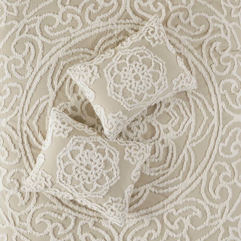 Madison Park Virginia Tufted Cotton Chenille Medallion Comforter Set