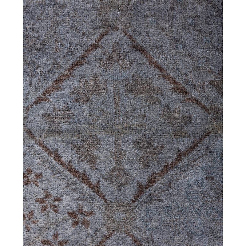 Overdyed One-of-a-Kind Hand-Knotted Area Rug - Gray - 2' 6" x 11' 10"
