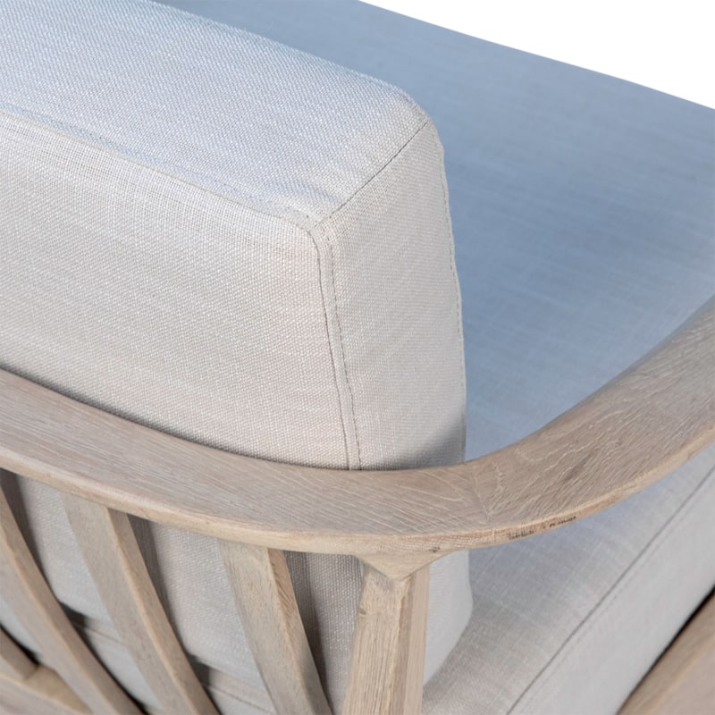Phoebe Cotton Blend Upholstered Occasional Chair, Light Grey