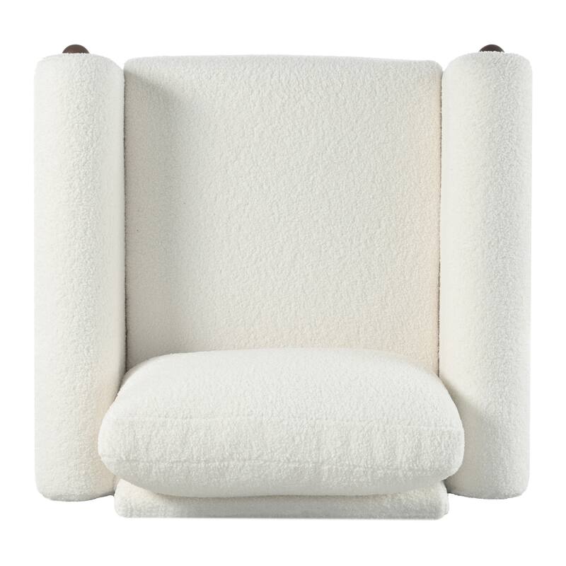 White 33.5" Upholstered Accent Chair