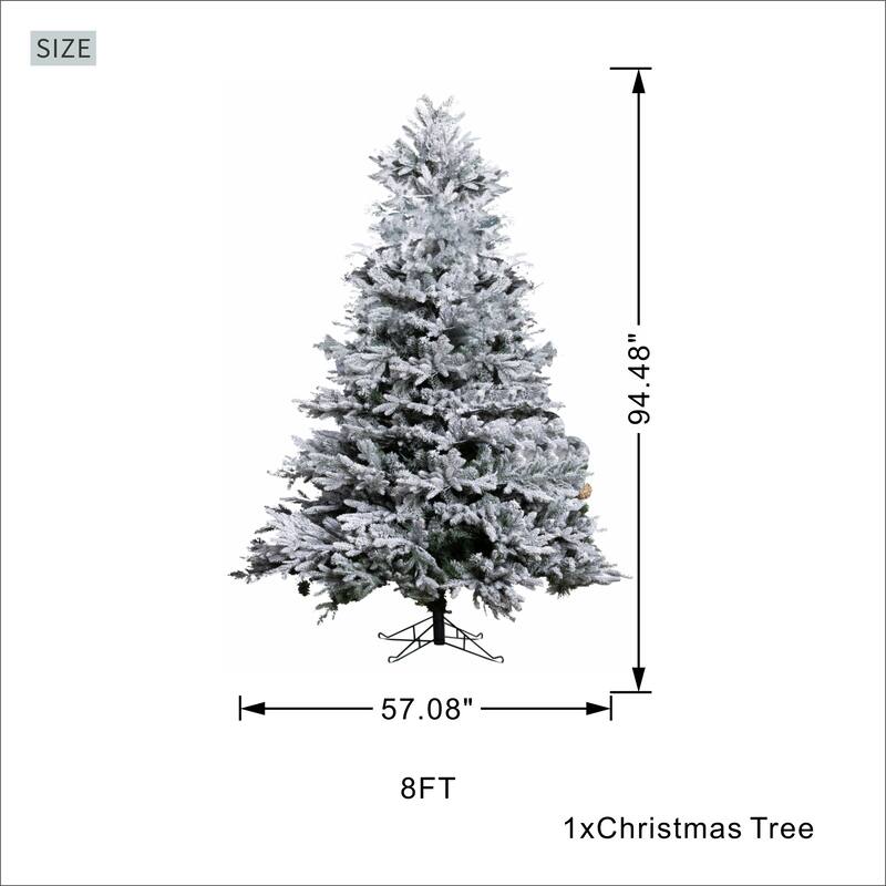 7/8FT Artificial Fir Christmas Tree with Metal Stand for Decor