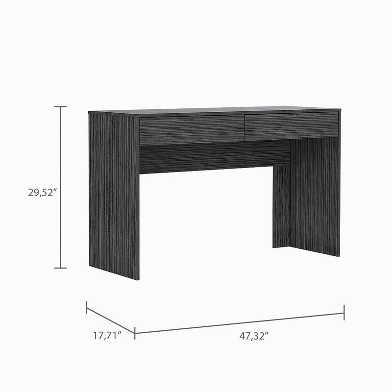 2-Drawer Computer Desk with wood legs