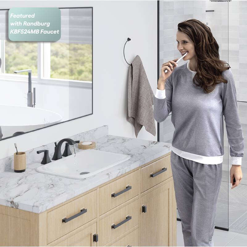 Karran Valera 21" Top Mount Vitreous China Bathroom Sink in White