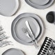 preview thumbnail 24 of 37, Stone Lain Abigail Weave Stoneware Dish Set, 4 Count Dinner Plate - Grey