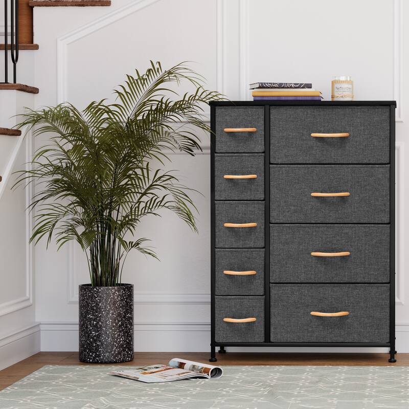 Pellebant Fabric Vertical Dresser Storage Tower with 9 Drawers
