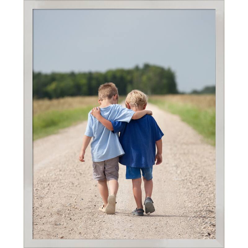 Svelte Clay Grey Framed Picture Frame, Photo Frame - 16x20 - Svelte Silver