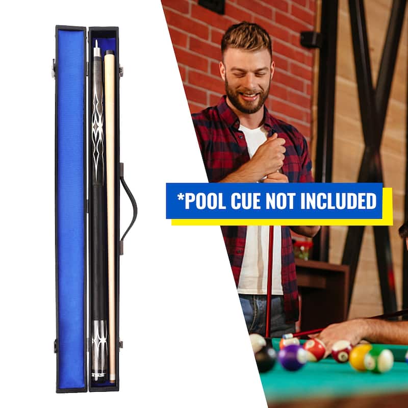 GSE™ 1x1 Hard Billiard Pool Cue Stick Hard Box. 1/2 Pool Cue Case for 1 Butts/1 Shafts