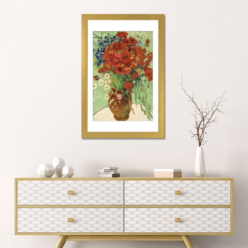 iCanvas "Vase with Daisies and Poppies" by Vincent van Gogh