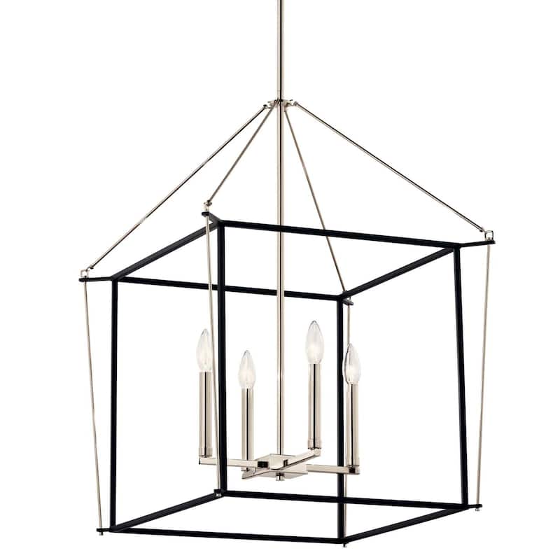 Kichler 52627 Eisley 4 Light 23" Wide Taper Candle Pendant - Polished Nickel