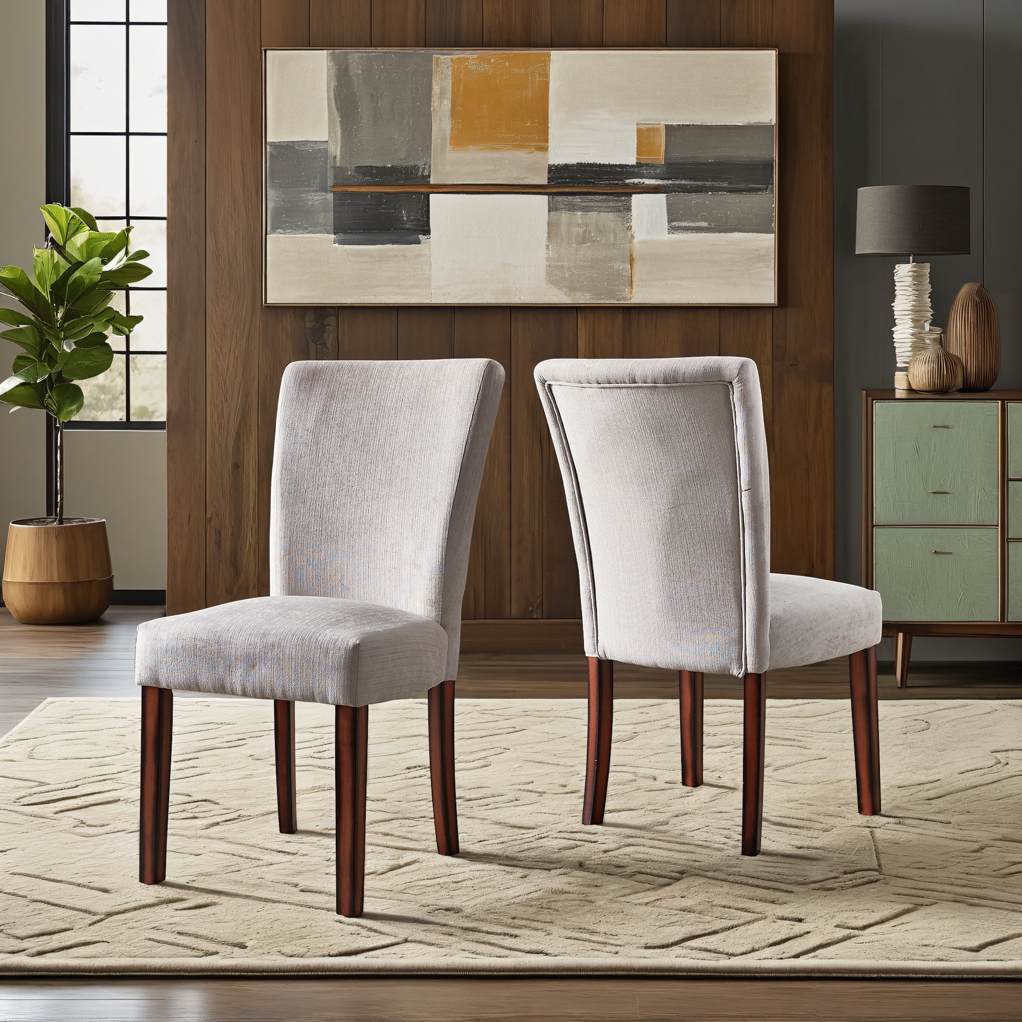 Dinant Chenille Parsons Dining Chairs (Set of 2) Dining Chair