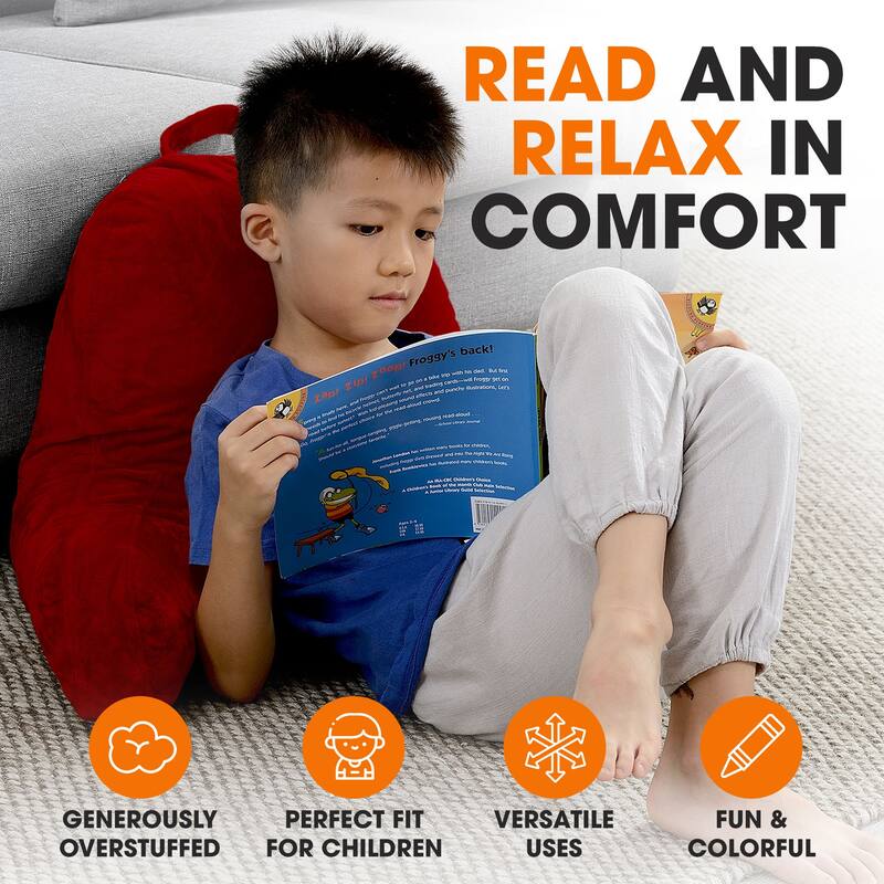 Cheer Collection Kids Memory Foam TV And Reading Pillow