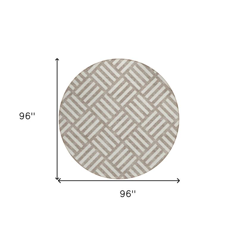 HomeRoots Geometric Transitional Rectangle Outdoor Rug