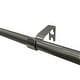 preview thumbnail 3 of 10, Lumi 5/8" Single Curtain Rod Set Pewter/ Matte Black- Trumpet finials