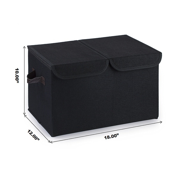 dimension image slide 3 of 4, Enova Home Collapsible Storage Bins with Cover