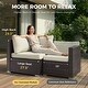 preview thumbnail 21 of 51, 7-Piece Outdoor Deep Seating Sectional Wicker Patio Conversation Set with Fire Pit