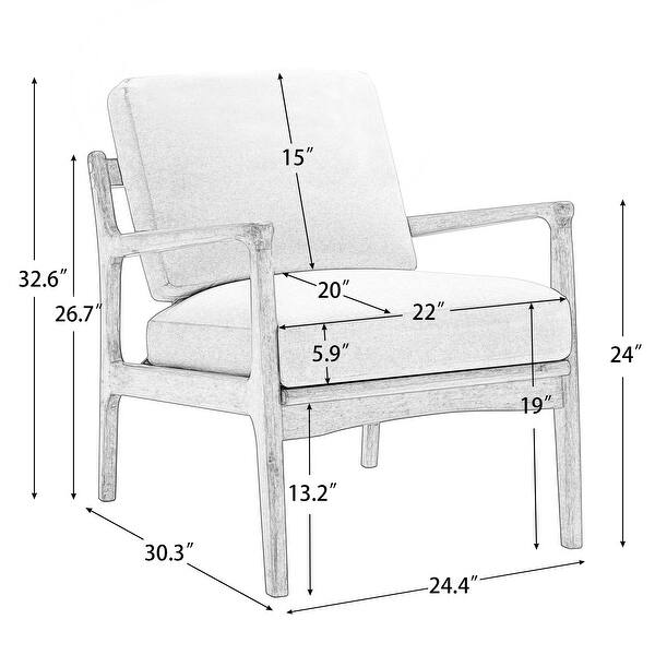 Mid Century Modern Accent Chair with Solid Wood Legs - Bed Bath ...