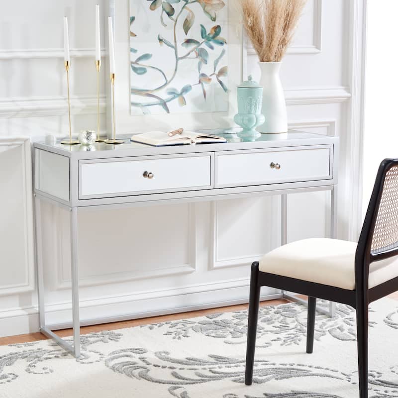 SAFAVIEH Ethyle 2-Drawer Mirrored Desk