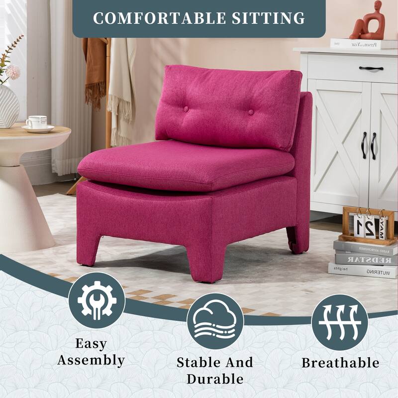 Cushioned deep seat, single lazy chair for Living room