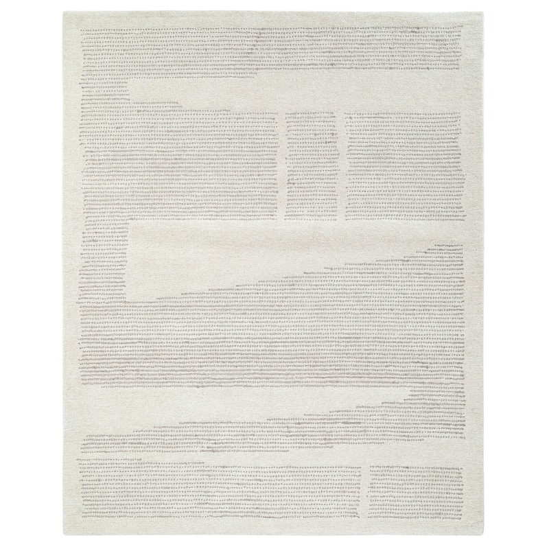 Terra by Obeetee Jaipur Modern Ivory Rug - Lavender/Ivory - 2' x 3'