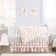 preview thumbnail 1 of 4, Sweet Jojo Designs Blush Pink Amelia Damask Collection 4-piece Bumperless Crib Bedding Set