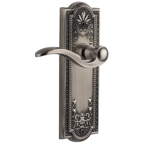 Grandeur PARBEL_PSG_234 Parthenon Solid Brass Rose Passage Door Lever Set with Bellagio Lever and 2-3/4" Backset