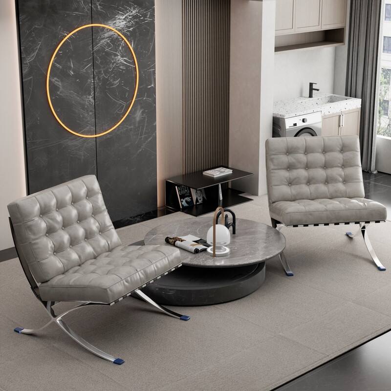 Mid-century Foldable Lounge Chair - Grey