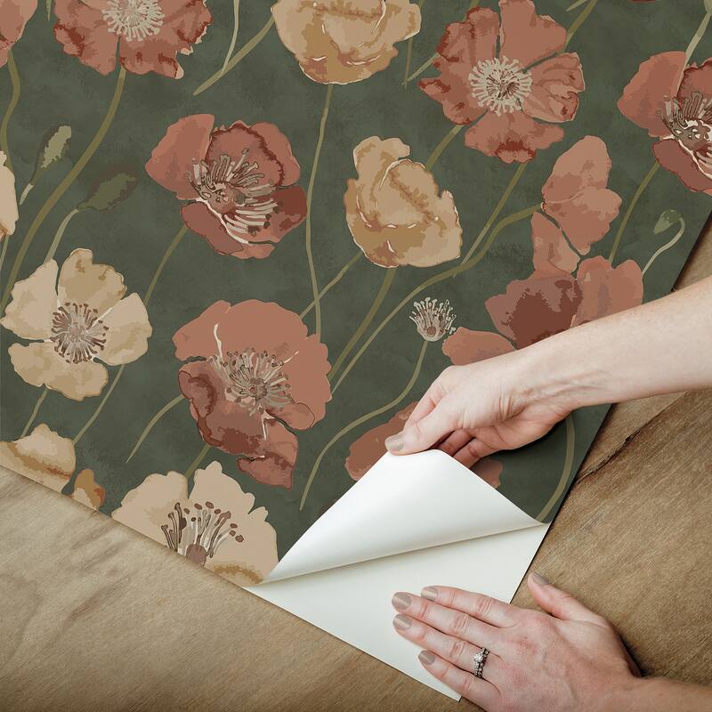 NuWallpaper Adelia Moss Peel and Stick Wallpaper